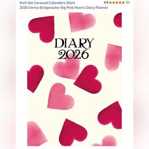 Emma Bridgewater Pink Hearts Diary 2026